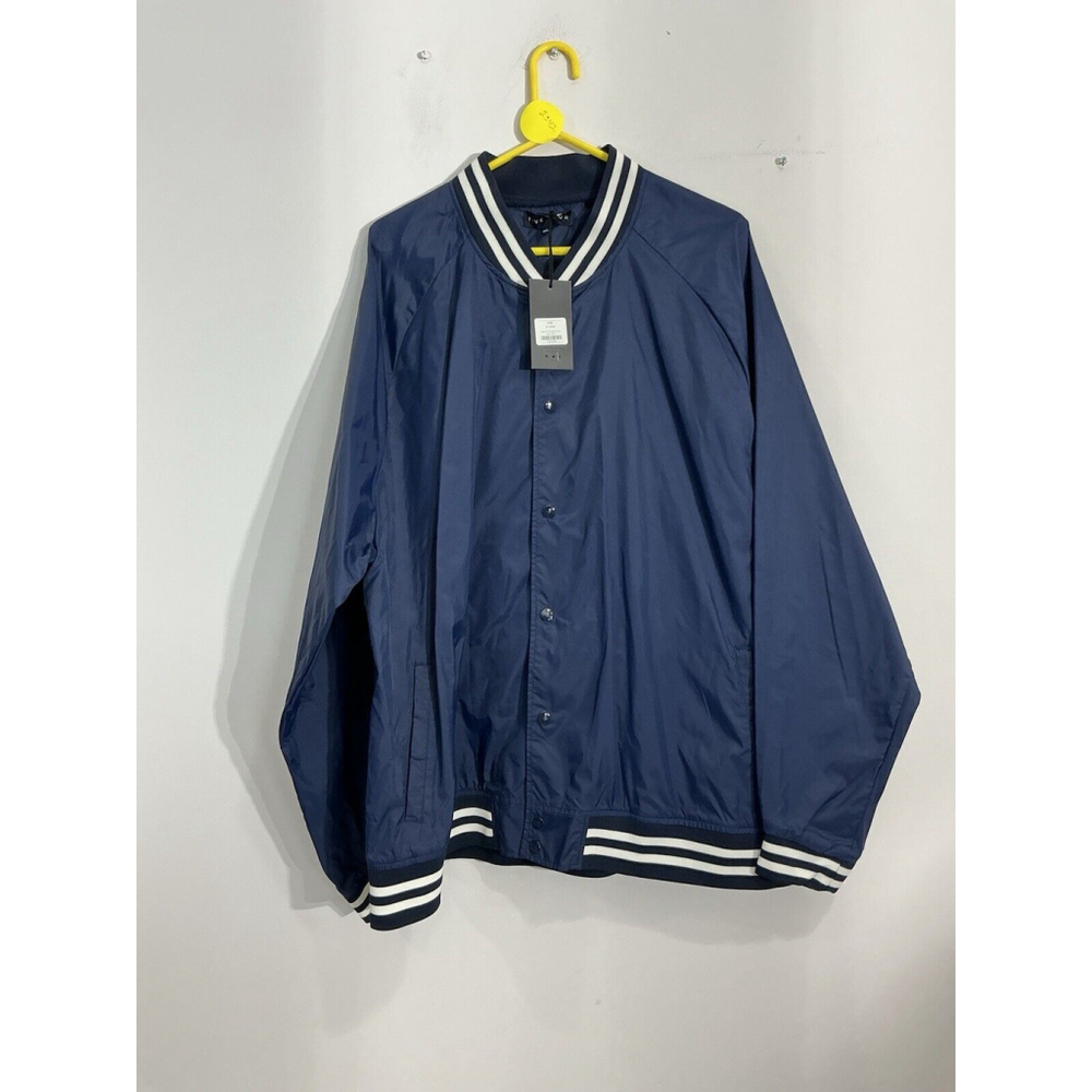 Men’s Five Four Alex 3 XL Navy Snap Front Nylon Jacket NWT